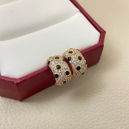 [Camiery] PANTHERE MINI FULL DIAMOND EARRINGS
