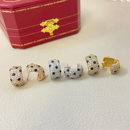 [Camiery] PANTHERE MINI FULL DIAMOND EARRINGS