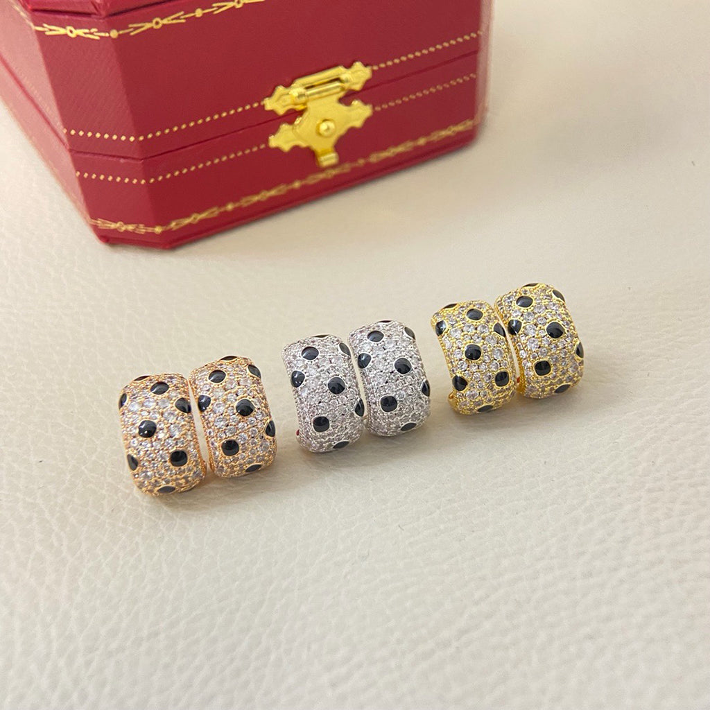 [Camiery] PANTHERE MINI FULL DIAMOND EARRINGS