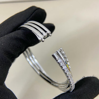 [Camiery] ETINCELLE HALF-PAVED DIAMOND BRACELET