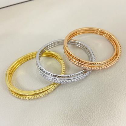 [Camiery] ETINCELLE HALF-PAVED DIAMOND BRACELET
