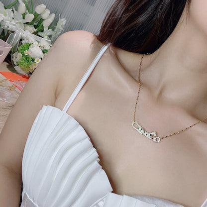 [Camiery] PANTHERE PAVED DIAMOND NECKLACE