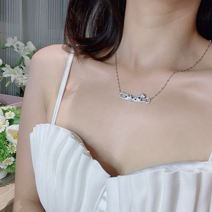 [Camiery] PANTHERE PAVED DIAMOND NECKLACE