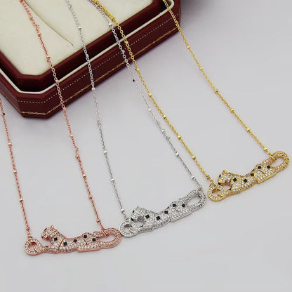 [Camiery] PANTHERE PAVED DIAMOND NECKLACE