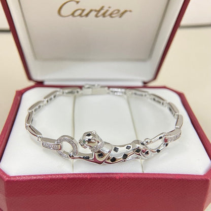 [Camiery] PANTHERE HALF DIAMOND ON CHAIN BRACELET