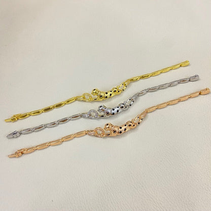 [Camiery] PANTHERE HALF DIAMOND ON CHAIN BRACELET