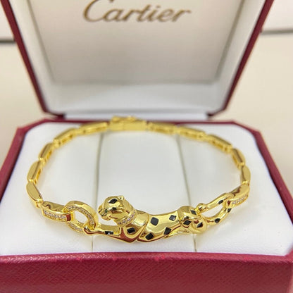 [Camiery] PANTHERE HALF DIAMOND ON CHAIN BRACELET