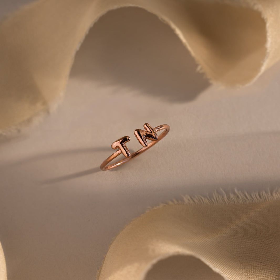 Duo Bubble Initial Ring