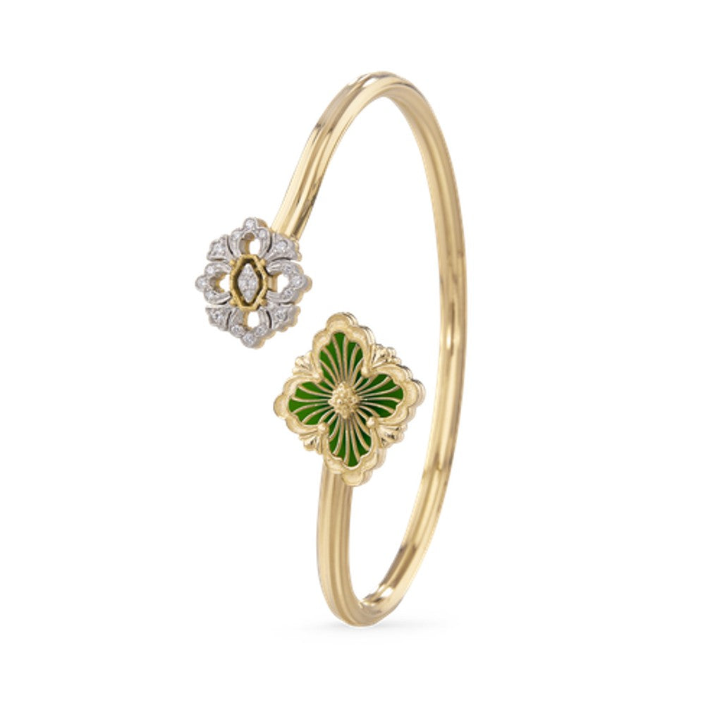 [Camiery JEWELRY] OPERA TULLE  GOLD BRACELET WITH ENAMEL BACKGROUND