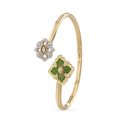 [Camiery JEWELRY] OPERA TULLE  GOLD BRACELET WITH ENAMEL BACKGROUND