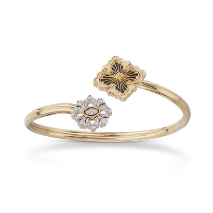 [Camiery JEWELRY] OPERA TULLE  GOLD BRACELET WITH ENAMEL BACKGROUND