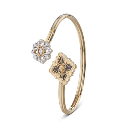[Camiery JEWELRY] OPERA TULLE  GOLD BRACELET WITH ENAMEL BACKGROUND