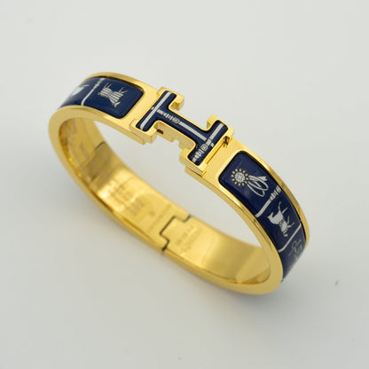 [Camiery]H BRACELET BLUE CERAMIC