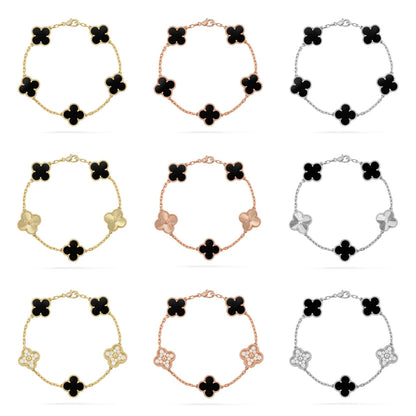 [Camiery] CLOVER 5 MOTIF ONYXS BRACELET COLLECTION