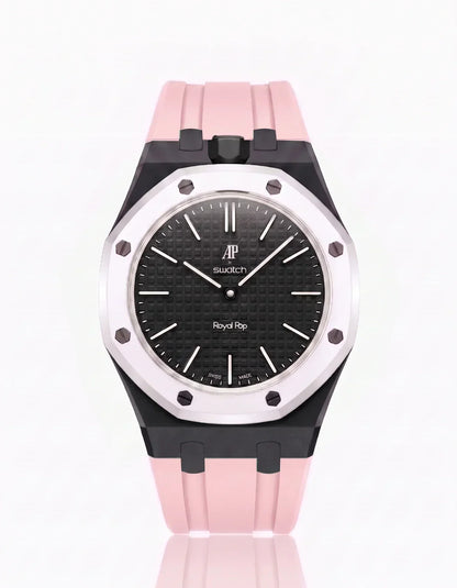 Silicone Strap & Case Royal Pop Ocho Negro(Customize  Colors)