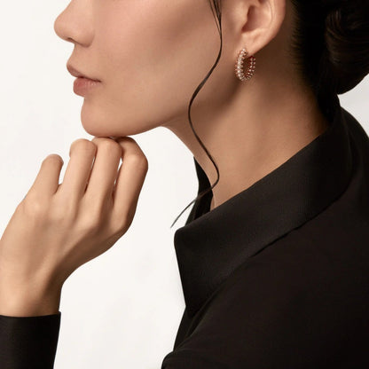 [Camiery] CLASH 6.4MM FULL DIAMOND SMALL EARRINGS