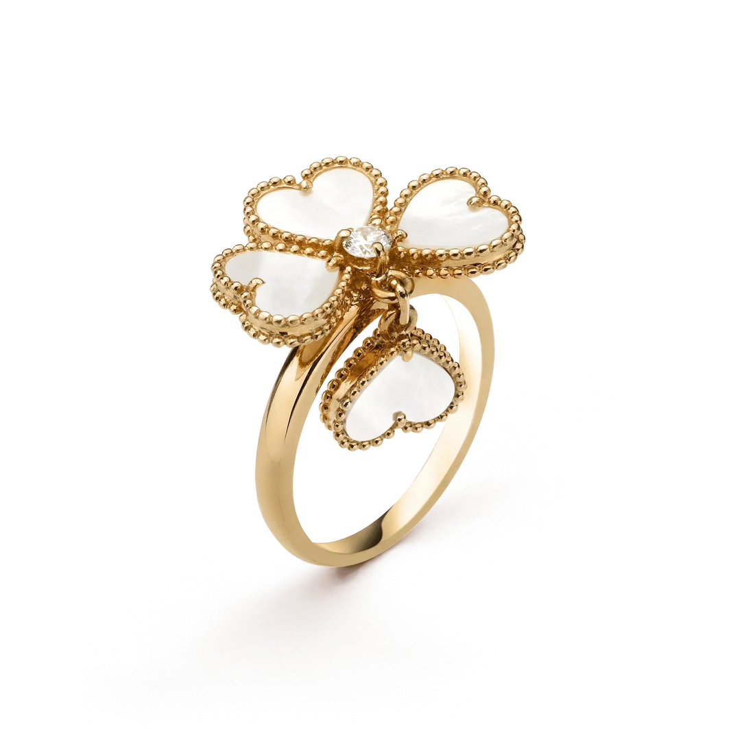 [Camiery]SWEET CLOVER WHITE MOP RING