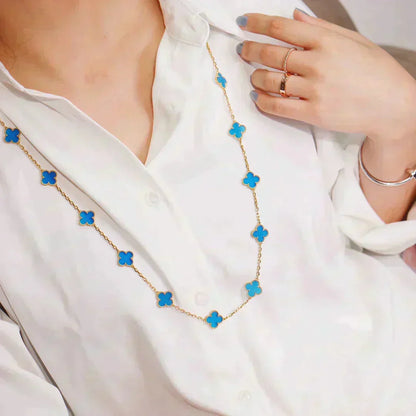 [Camiery]CLOVER 20 MOTIFS TURQUOISE GOLD