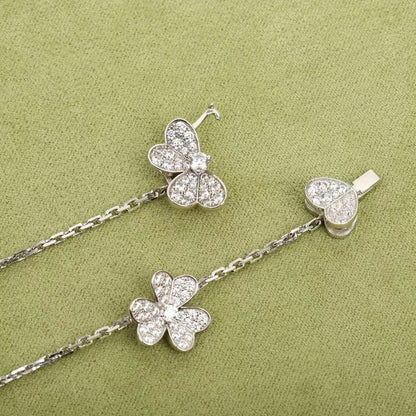 [Camiery]FRIVOLE SILVER 9 FLOWERS NECKLACE