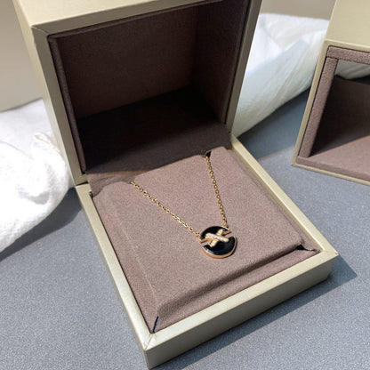 [Camiery]JEUX DE PINK GOLD DIAMOND NECKLACE