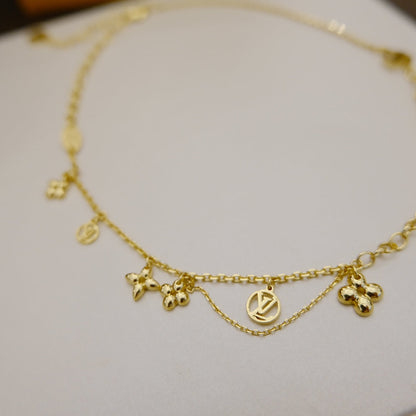 [Camiery]BLOOMING SUPPLE NECKLACE BRASS