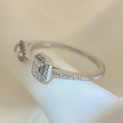 [Camiery]MY TWIN TOI & MOI SILVER DIAMOND RING