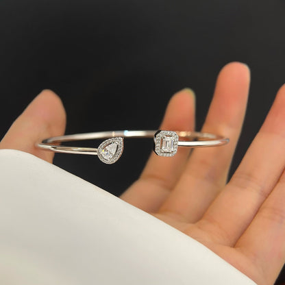 [Camiery]JONC FLEX MY TWIN TOI & MOI SILVER DIAMOND BRACELET