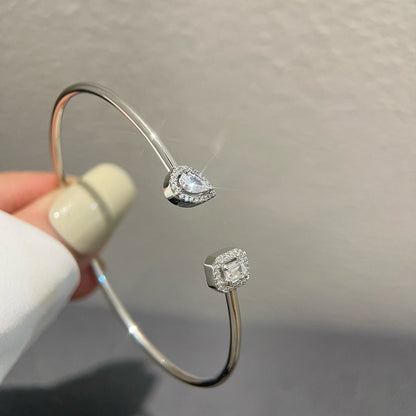 [Camiery]JONC FLEX MY TWIN TOI & MOI SILVER DIAMOND BRACELET
