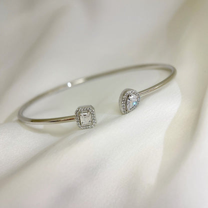 [Camiery]JONC FLEX MY TWIN TOI & MOI SILVER DIAMOND BRACELET