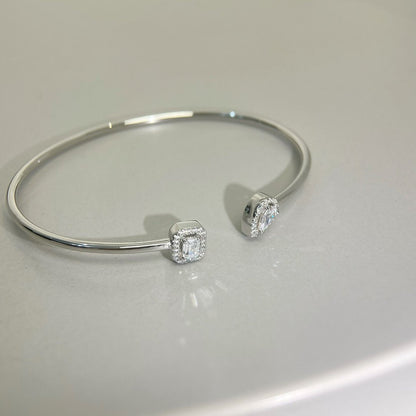 [Camiery]JONC FLEX MY TWIN TOI & MOI SILVER DIAMOND BRACELET