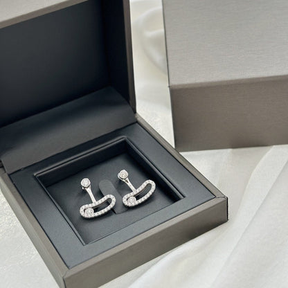 [Camiery]MOVE UNO SILVER DIAMOND EARRINGS