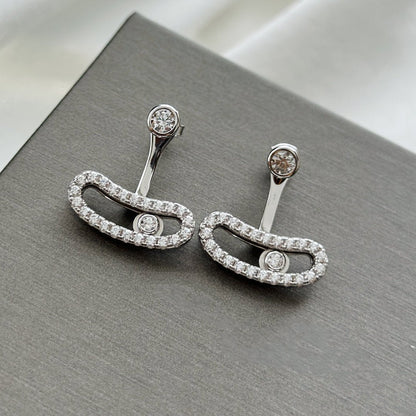 [Camiery]MOVE UNO SILVER DIAMOND EARRINGS