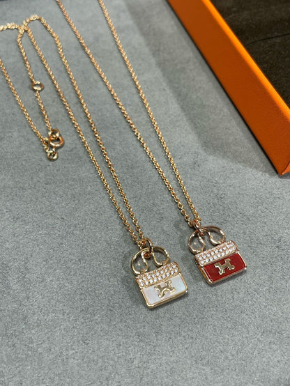 [Camiery]H CIRCE MOISSANITE PENDANT NECKLACE GOLD