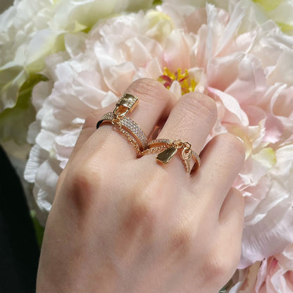 [Camiery]HM KELLY CLOCHETTE DOUBLE RING IN  WITH DIAMONDS