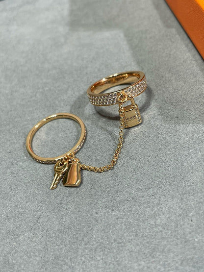 [Camiery]HM KELLY CLOCHETTE DOUBLE RING IN  WITH DIAMONDS