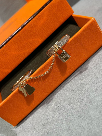 [Camiery]HM KELLY CLOCHETTE DOUBLE RING IN  WITH DIAMONDS