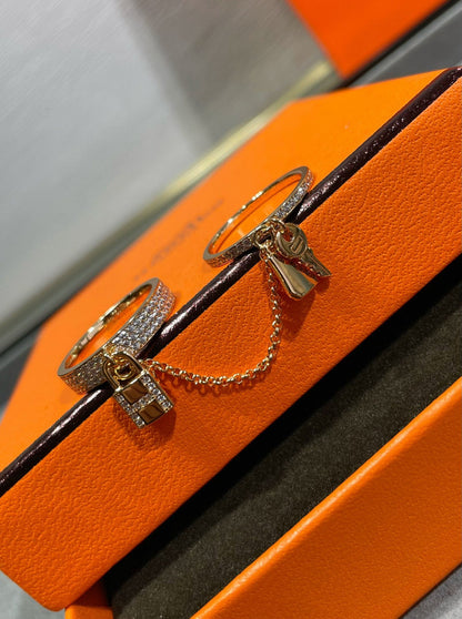[Camiery]HM KELLY CLOCHETTE DOUBLE RING IN  WITH DIAMONDS