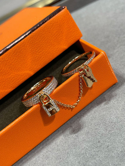 [Camiery]HM KELLY CLOCHETTE DOUBLE RING IN  WITH DIAMONDS
