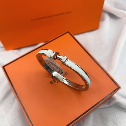 [Camiery]CLASSIC HM CLIC WHITE 8MM ENAMEL BRACELET