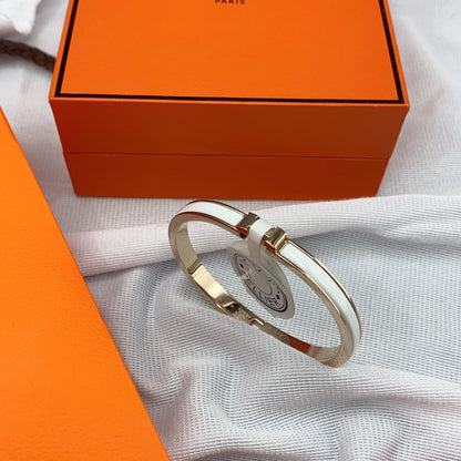 [Camiery]CLASSIC HM CLIC WHITE 8MM ENAMEL BRACELET