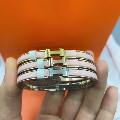 [Camiery]CLASSIC HM CLIC  PINK 8MM ENAMEL BRACELET
