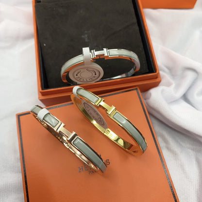[Camiery]CLASSIC HM CLIC GREEN 8MM ENAMEL BRACELET