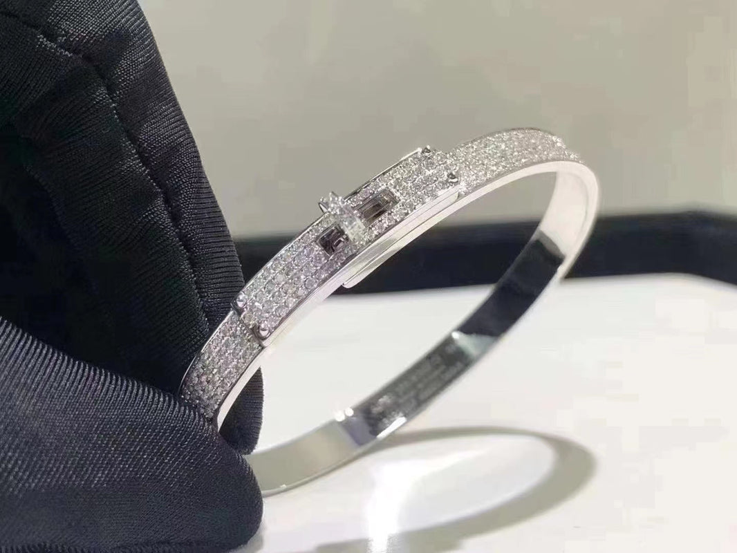 [Camiery]HM KELLY BRACELET IN SILVER AND FULL PAVE DIAMOND
