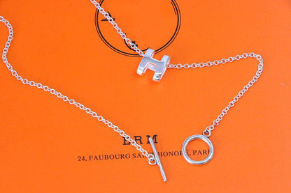 [Camiery]HM NECKLACE H LETTER OVAL SERIES