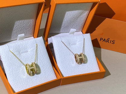 [Camiery]HM CLIC YELLOW ENAMEL GOLD NECKLACE