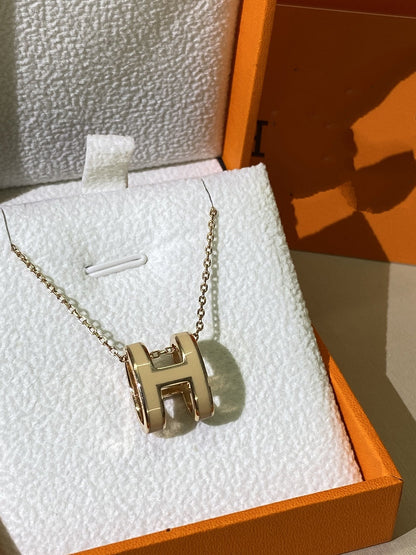 [Camiery]HM CLIC YELLOW ENAMEL GOLD NECKLACE