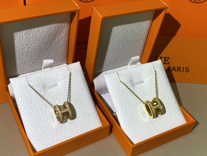 [Camiery]HM CLIC YELLOW ENAMEL GOLD NECKLACE