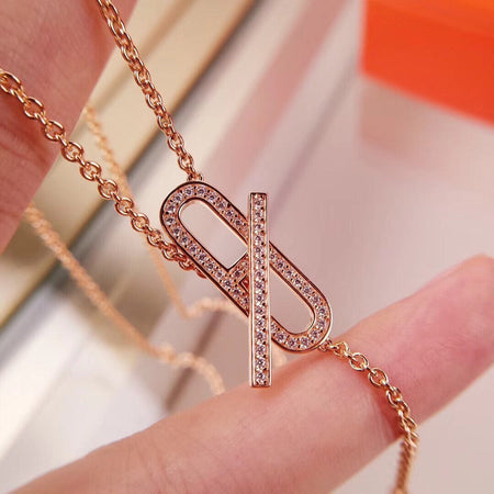 [Camiery]HM FIRE PIG NOSE NECKLACE TRENDY STREET