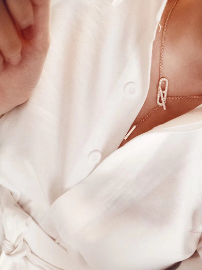 [Camiery]HM FIRE PIG NOSE NECKLACE TRENDY STREET