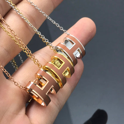 [Camiery]H NECKLACE BROWN